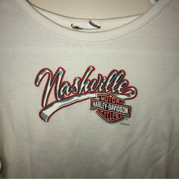 Vintage Y2K Harley Davidson Graphic Long Sleeve Tee Nashville - Picture 2 of 5